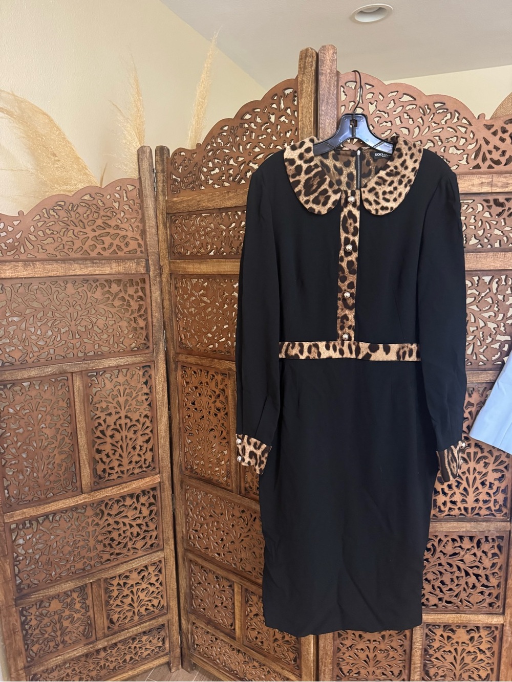 Dolce & Gabbana Black & Leopard Print Dress $2,295 NEW NWT - Picture 3 of 6